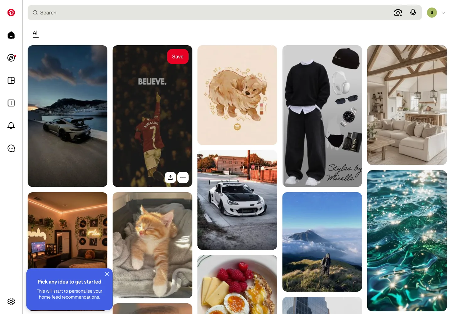 home feed top