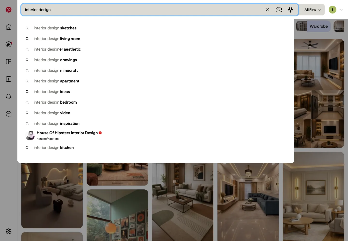 search focused