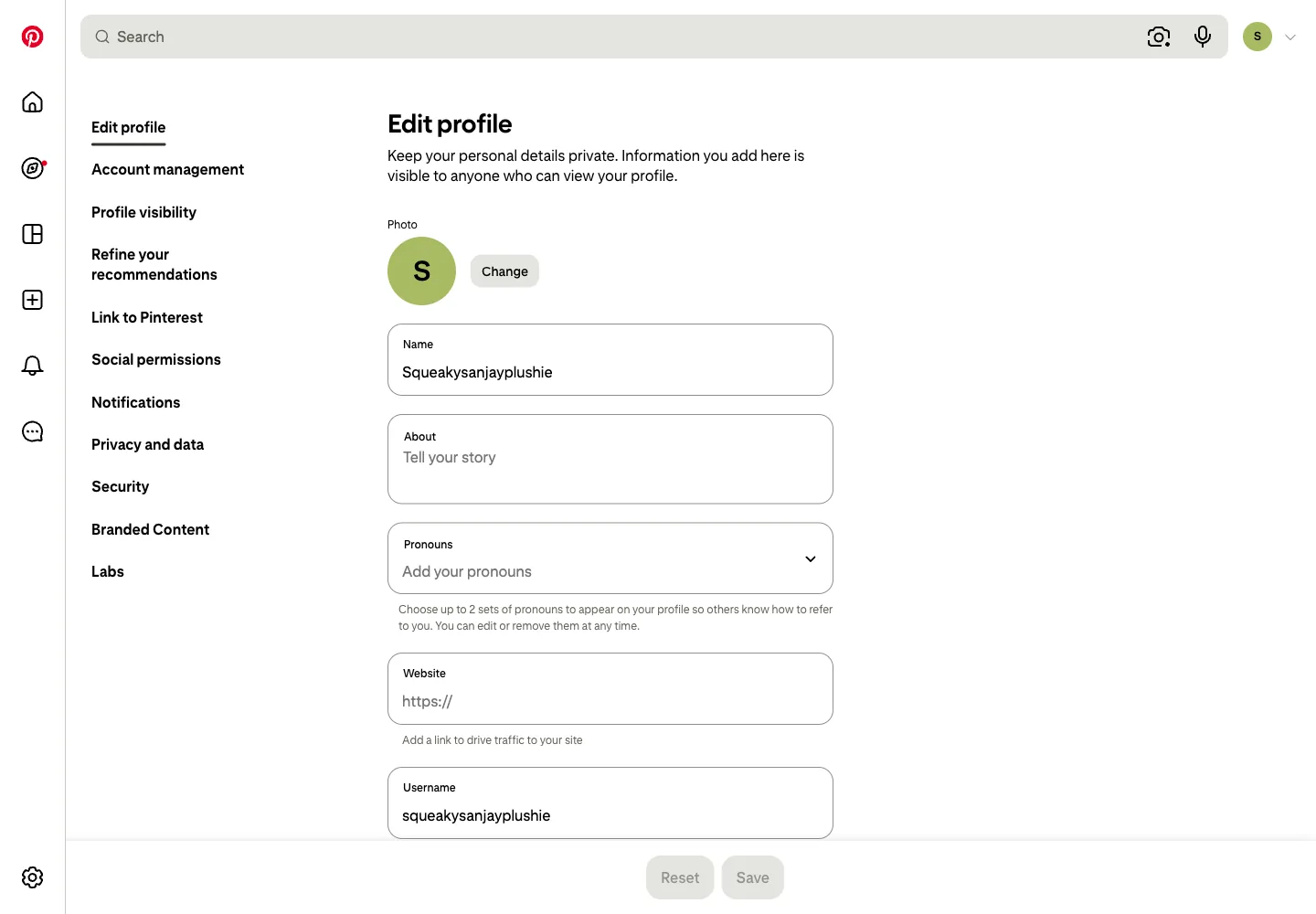 settings index